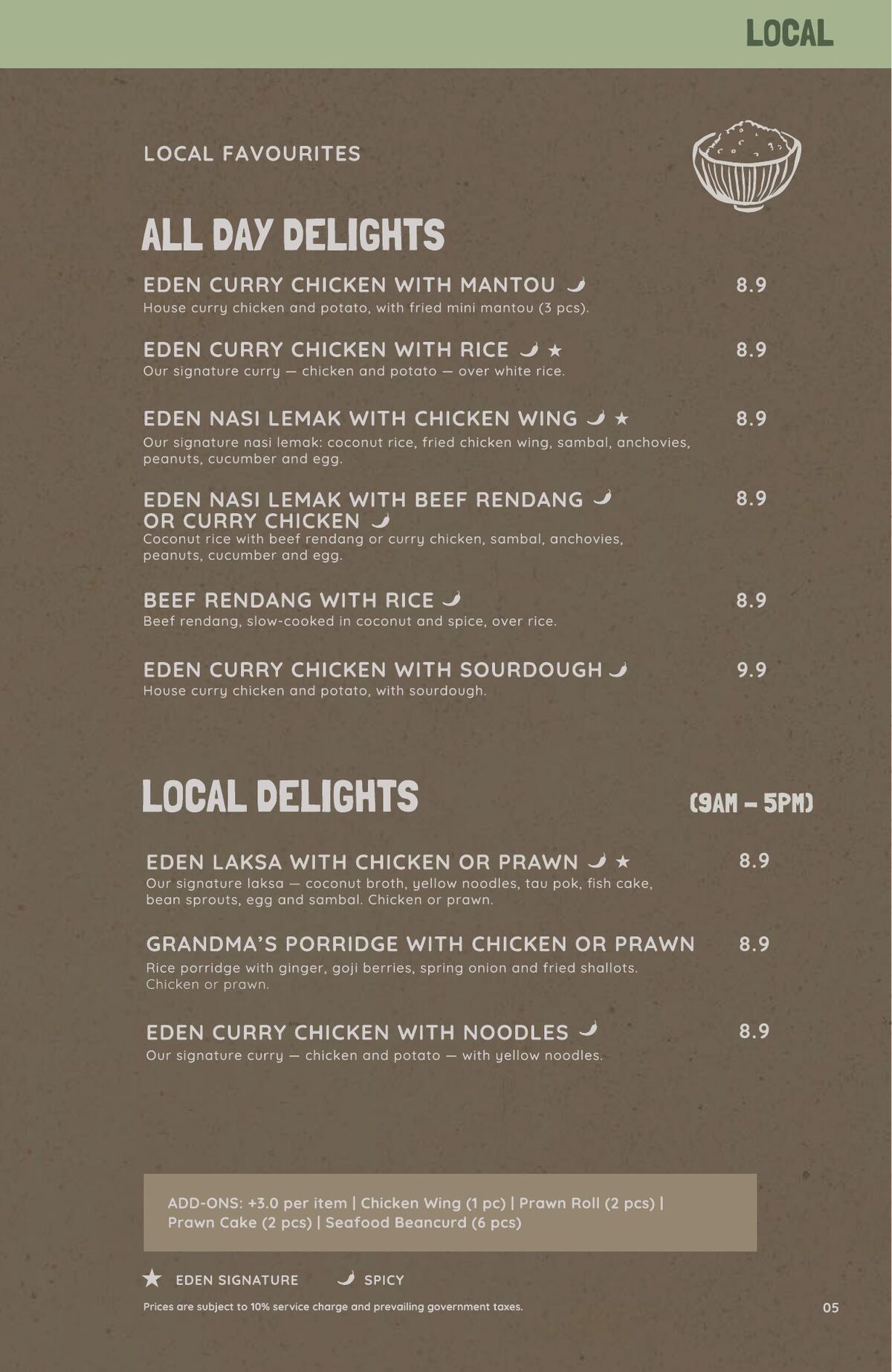 EDEN Chinese Garden Menu page 6