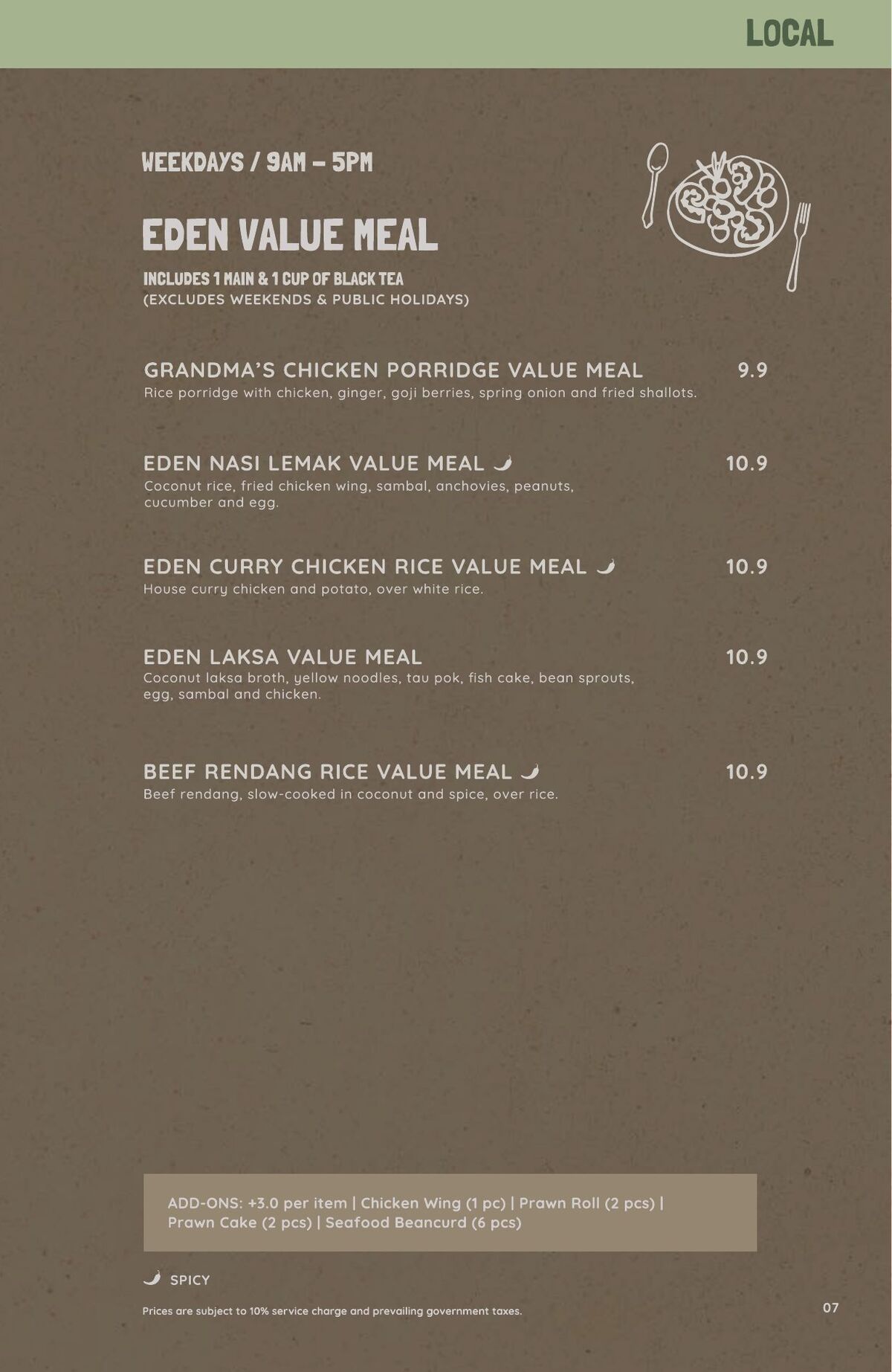 EDEN Chinese Garden Menu page 8